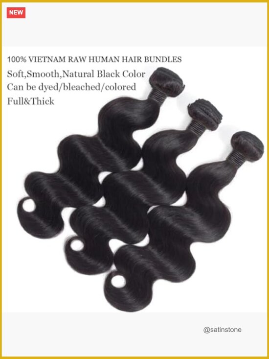 12A Brazilian Raw Body Wave Human Hair Bundles 4 Bundles 18-24in